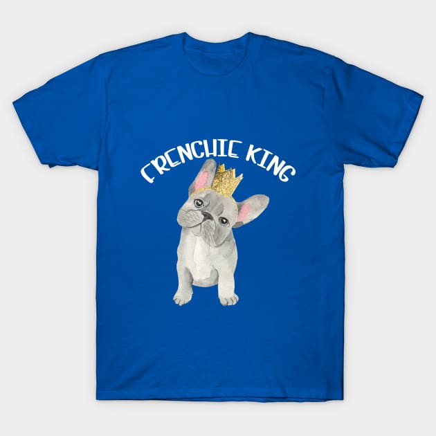 French Bulldog Puppy Frenchie King Pup T-Shirt by Antzyzzz